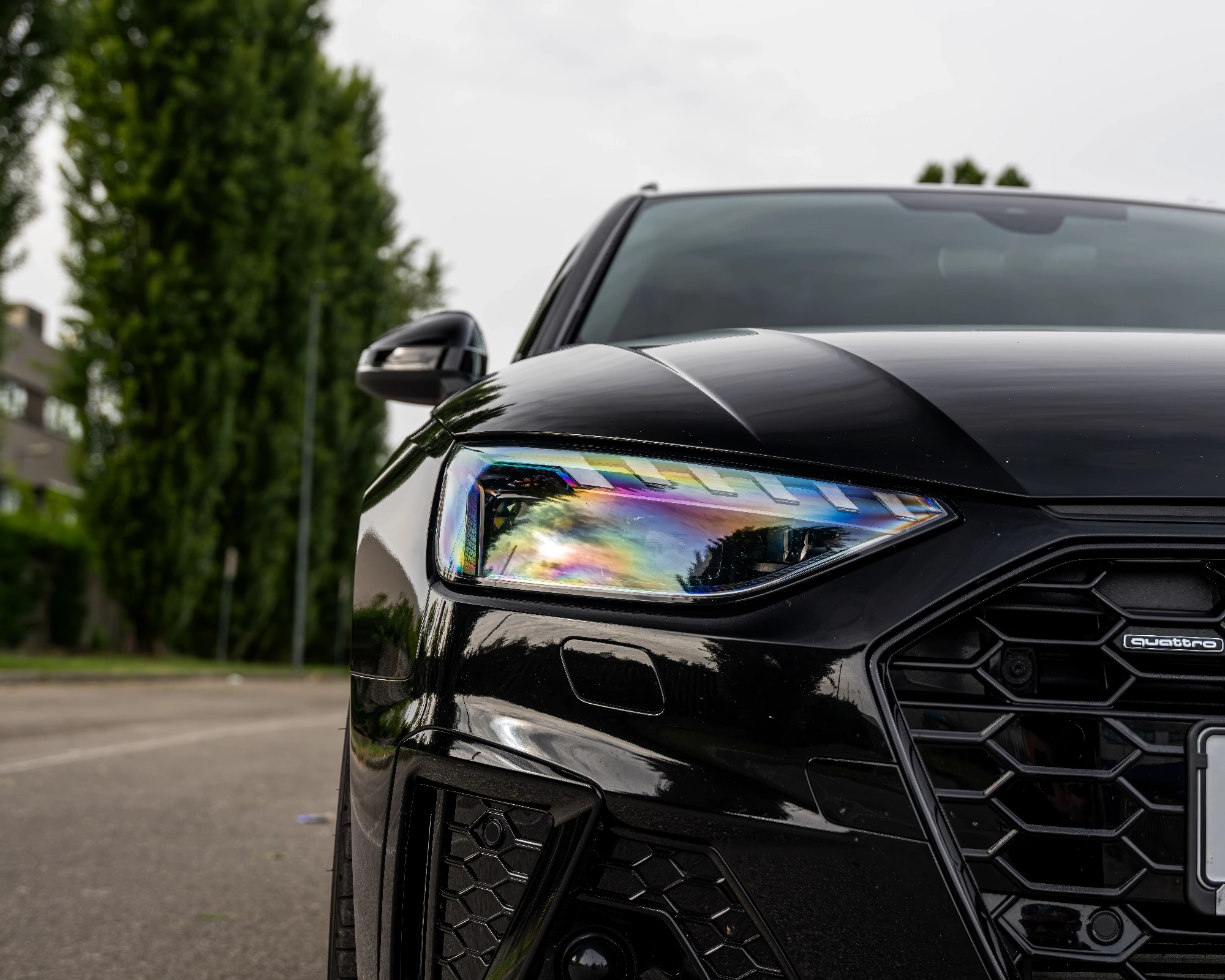 Audi A4 Competition Plus — Dettaglio frontale fotografia automotive professionale